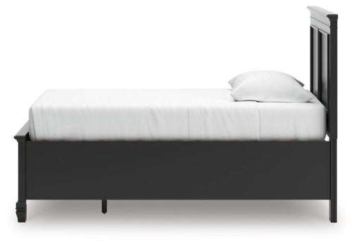 Lanolee - Black - Queen Panel Storage Bed