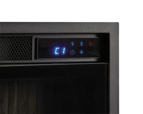 Entertainment Accessories - Black - Fireplace Insert With Faux Birch Log Set