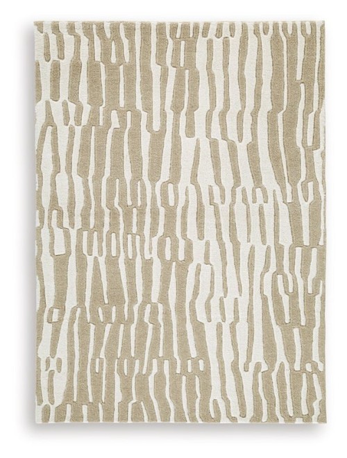Corrbell - Beige / White - Medium Rug