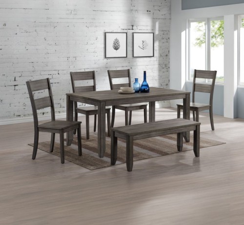 Sean - 6 Piece Dining Room Set - Dark Gray