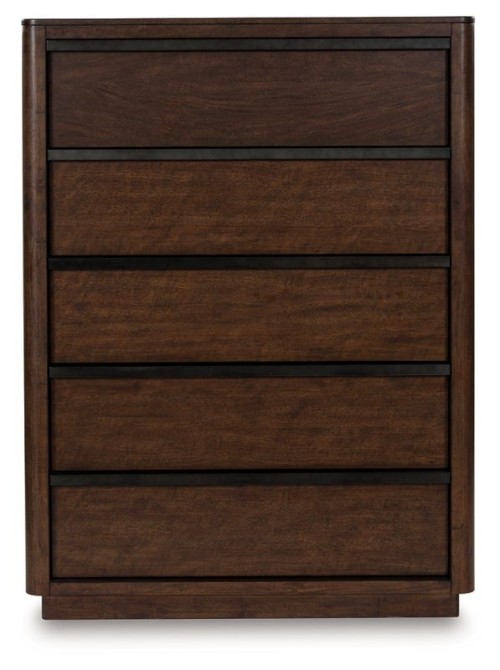 Dilenno - Dark Brown - Five Drawer Chest