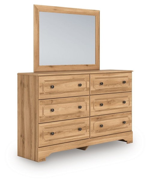 Aleaport - Warm Brown - Dresser and Mirror