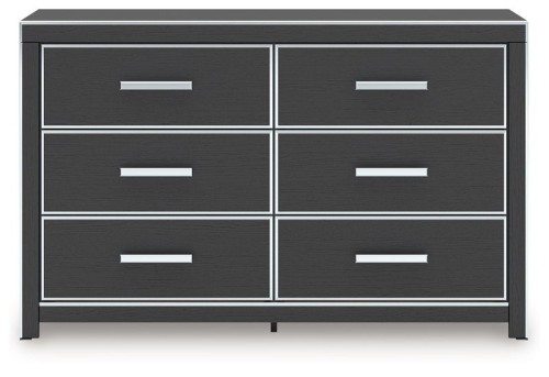 Zuraleus - Black - Six Drawer Dresser