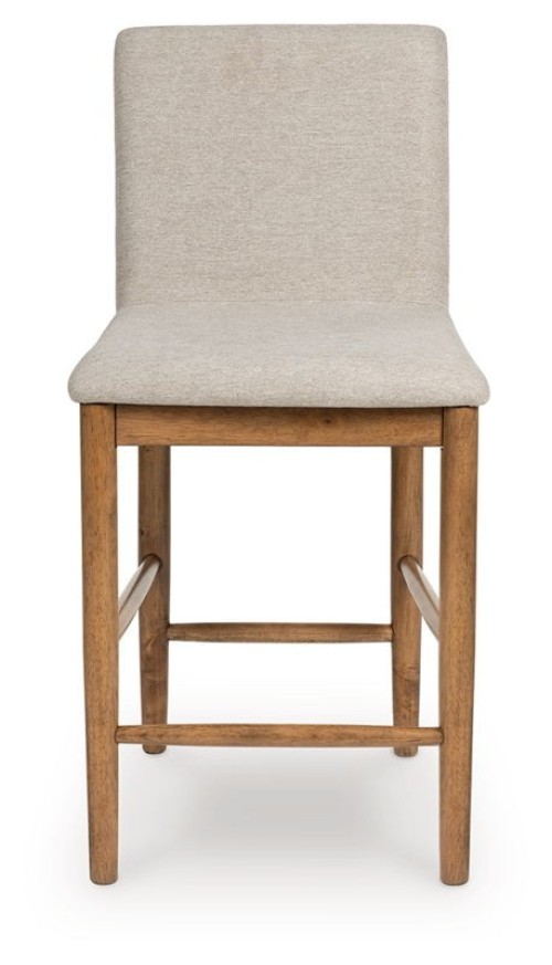 Isanti - Light Brown - Upholstered Barstool (Set of 2)