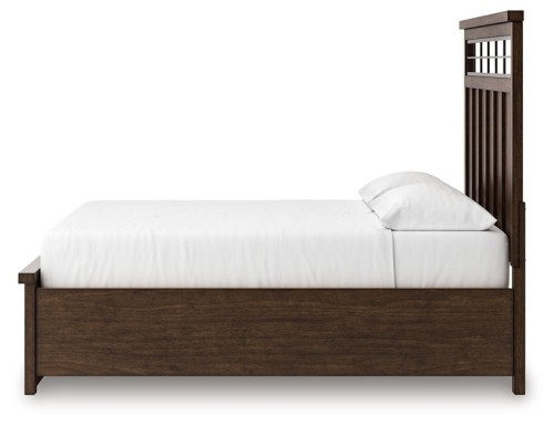 Taffenbrook - Medium Brown - Queen Panel Storage Bed
