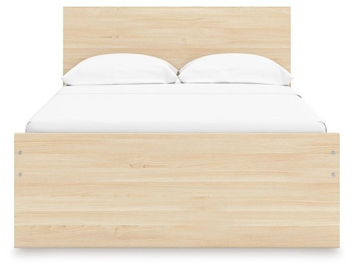 Onita - Natural - Twin Panel Platform Bed With 1 Side Storage