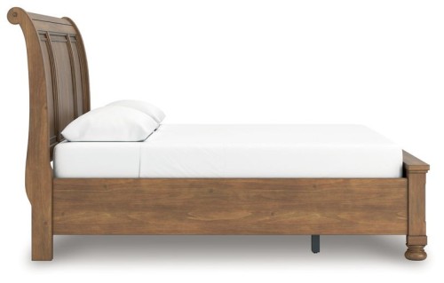 Feddinger - Medium Brown - California King Storage Sleigh Bed