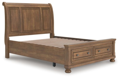 Feddinger - Medium Brown - California King Storage Sleigh Bed
