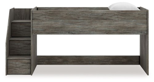 Frandern - Gray - Twin Loft Bed With Drawer Storage