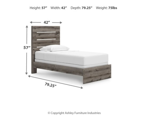 Graystorm - Brown Gray - King Panel Bed
