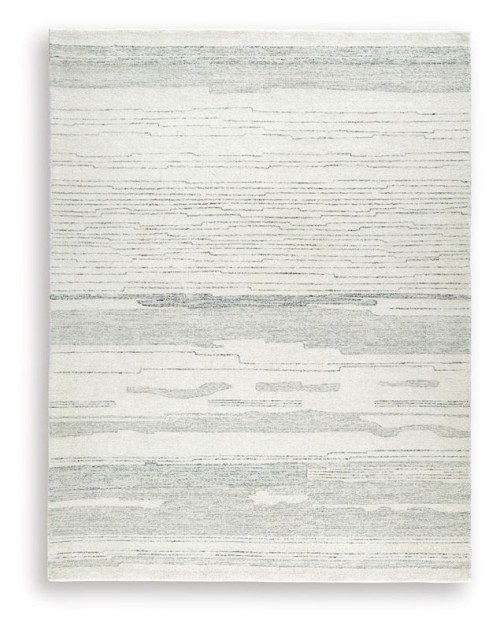Genemost - Ivory / Blue - Medium Rug