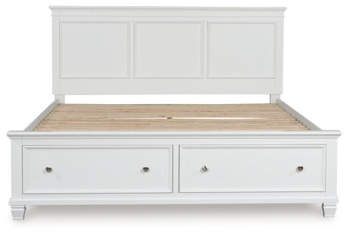 Fortman - White - Full Panel Storage Bed
