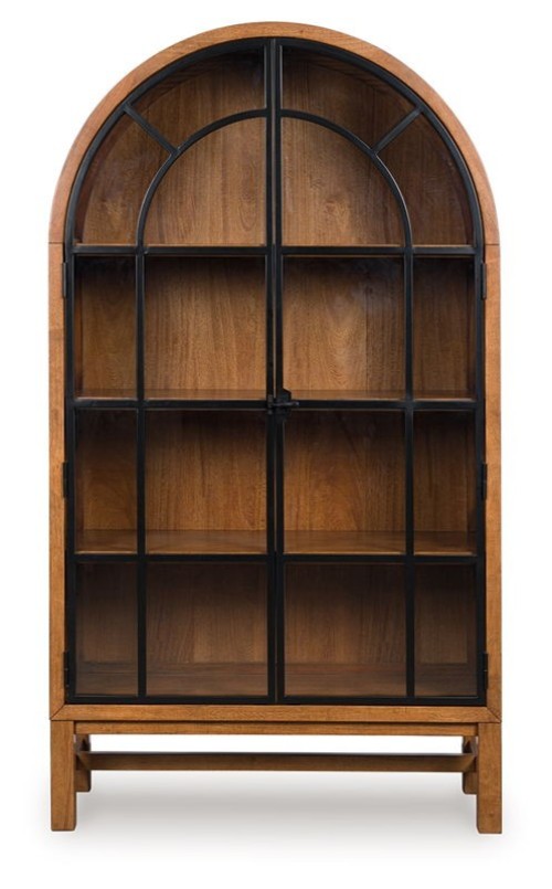 Greddinton - Black / Brown - Display Cabinet