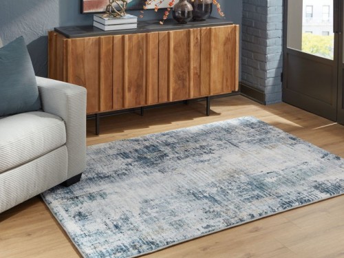 Arlenmont - Blue / White / Brown - Medium Rug