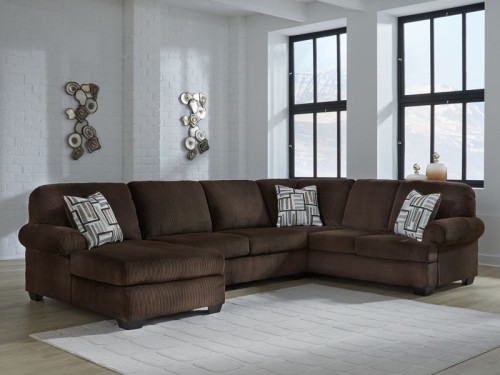 Kimlee - Chocolate - 3-Piece Sectional With LAF Chaise And RAF Sofa