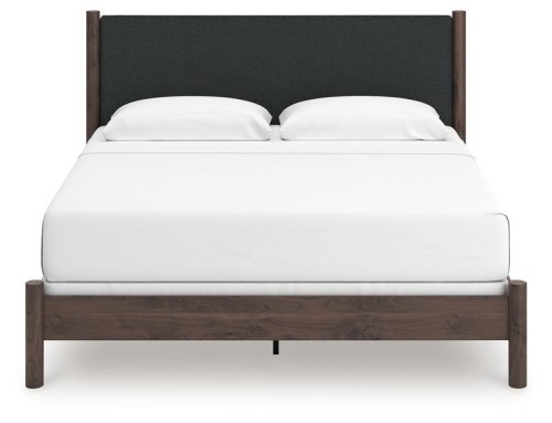 Pamytta - Brown - King Upholstered Panel Bed