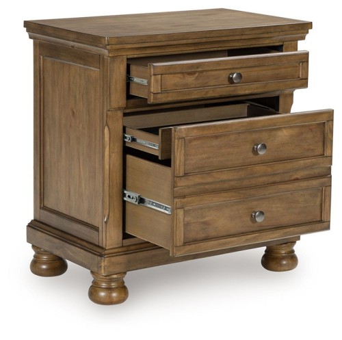 Feddinger - Medium Brown - Two Drawer Night Stand