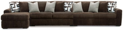 Midnight-Madness - Onyx - 3-Piece Sectional With Raf Corner Chaise