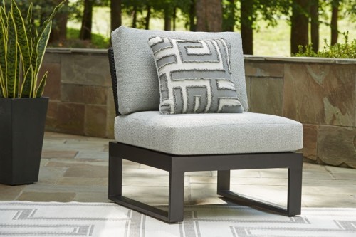 Beachloft - Black / Gray - 6-Piece Outdoor Sectional