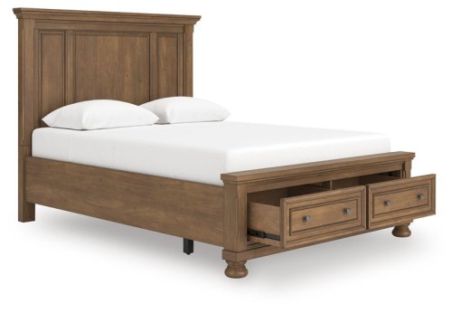 Feddinger - Medium Brown - California King Panel Storage Bed