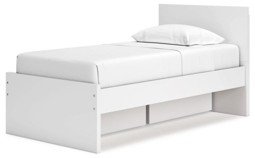 Onita - White - Queen Panel Platform Bed With 2 Side Storage