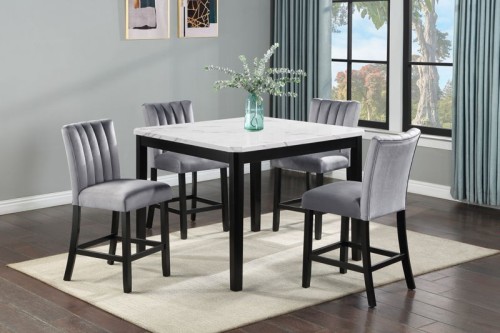 Pascal - 6 Piece Counter Dining Room Set - White