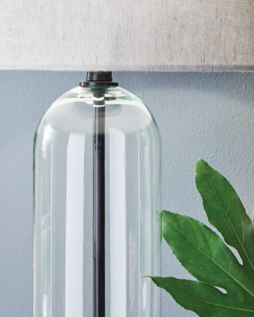 Kerrbrook - Clear / Black - Glass Table Lamp