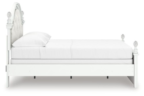 Kozlani - Full Upholstered Panel Bed - White