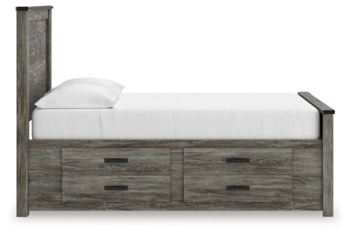 Frandern - Black / Gray - Queen Panel Bed