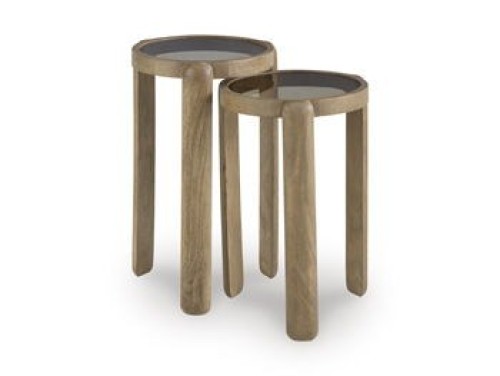Jossor - Light Brown - Accent Table Set (Set of 2)