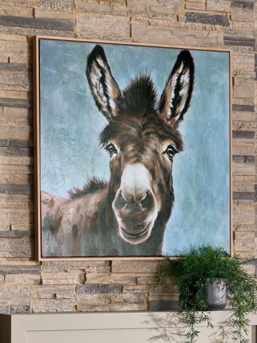 Landerton - Brown / Blue / White - Wall Art