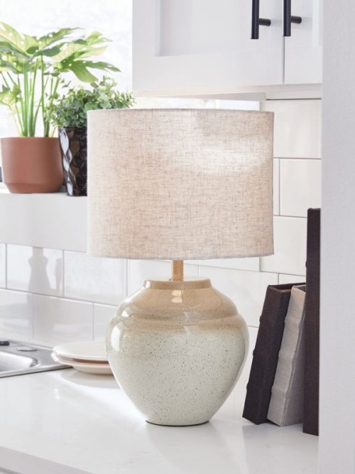 Waldish - Cream / Beige - Metal Table Lamp