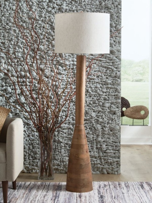 Ailsa - Natural Brown - Wood Floor Lamp