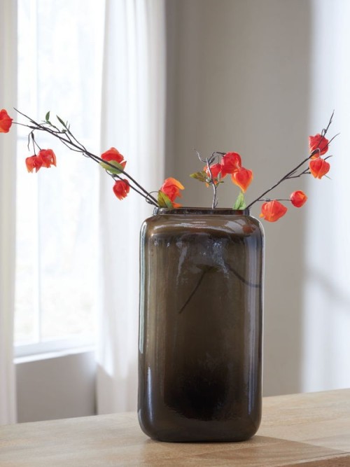 Sumner - Gray / Gold Finish - Vase - 7.5"