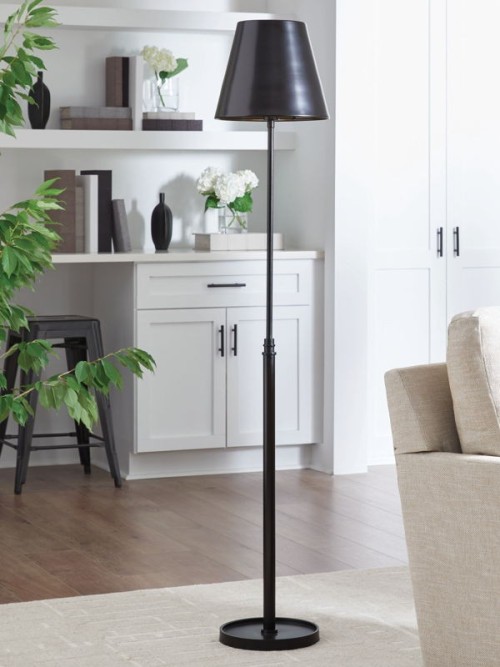 Wimner - Antique Bronze Finish - Metal Floor Lamp