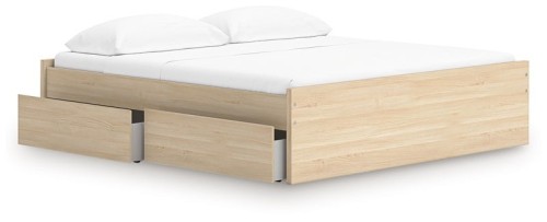 Onita - Natural - Twin Platform Bed With 1 Side Storage