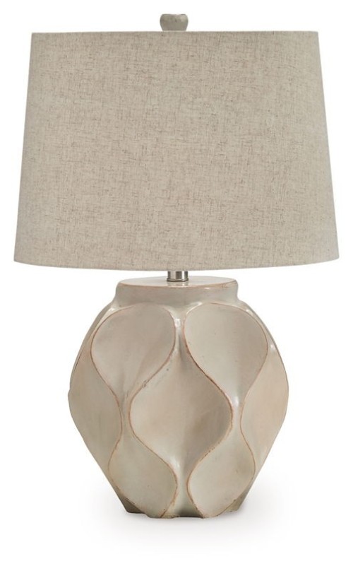 Edselham - Distressed Cream - Paper Table Lamp