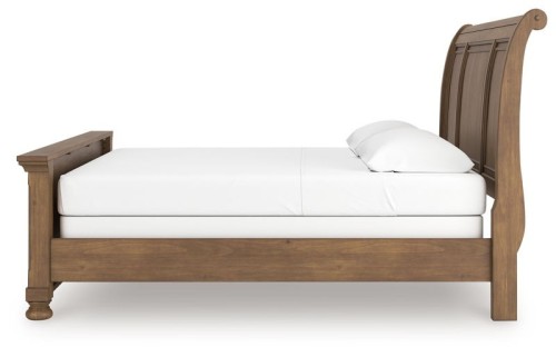 Feddinger - Medium Brown - King Sleigh Bed