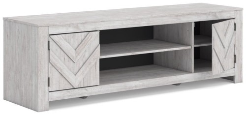 Cayboni - Black - LG TV Stand With Fireplace Option