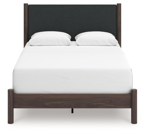 Pamytta - Brown - King Upholstered Panel Bed