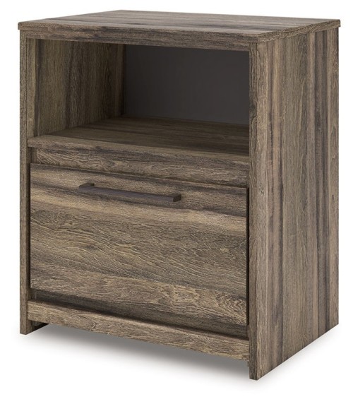 Elbrim - Brown - One Drawer Night Stand