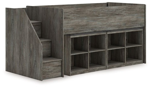 Frandern - Gray - Twin Loft Bed With Drawer Storage