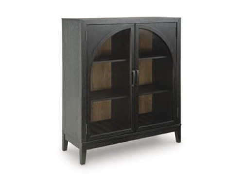 Armenleigh - Black / Brown - Bar Cabinet