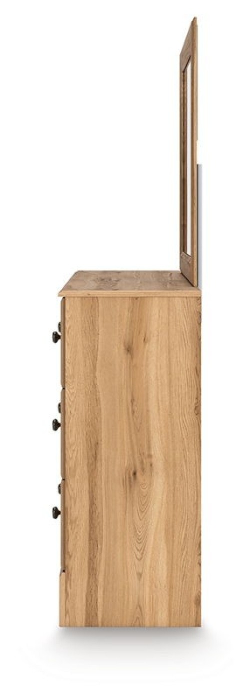 Aleaport - Warm Brown - Dresser and Mirror
