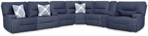 Acklen Place - Pewter - 3-Piece Power Reclining Sectional With LAF Power Reclining Back Chaise