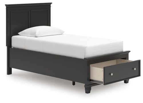 Lanolee - Black - Twin Panel Bed