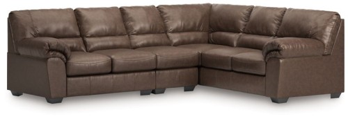 WillowBend - Umber - 3-Piece Sectional With LAF Sofa With Corner Wedge