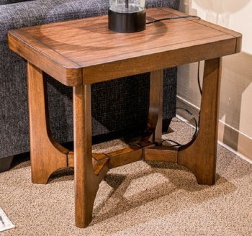 Korestone - Dark Brown - Rectangular End Table