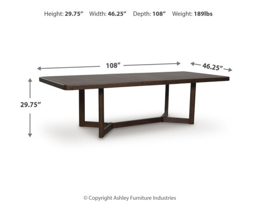 Dilenno - Dark Brown - Rectangular Dining Room Extension Table