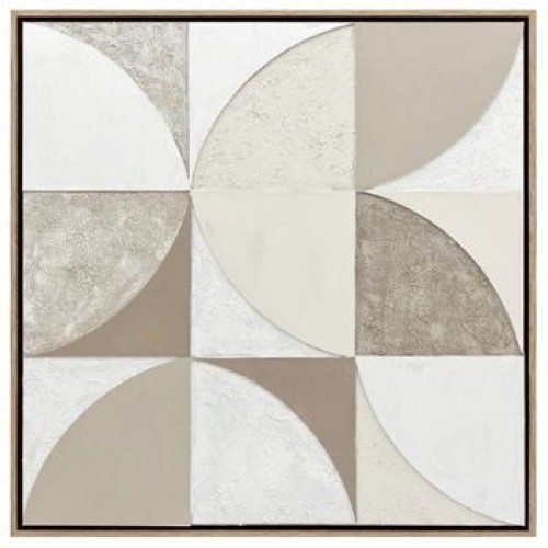 Harelman - Tan / Taupe / White - Wall Art